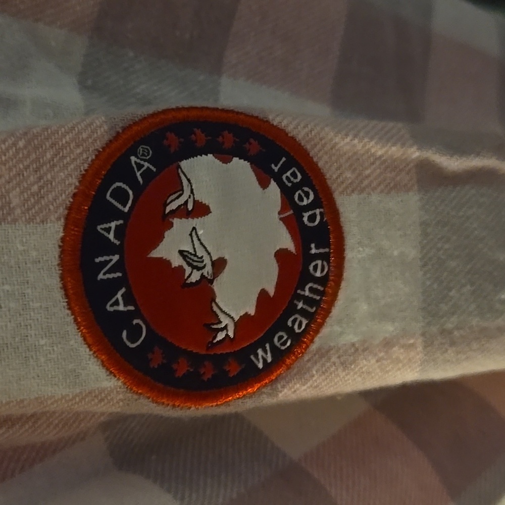 NWT Pink and White Plaid Button-Up Shirt - Picture 3 of 5